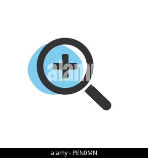 Lupe plus Zoom isoliert Web Icon. Vector Illustration Stock Vektor