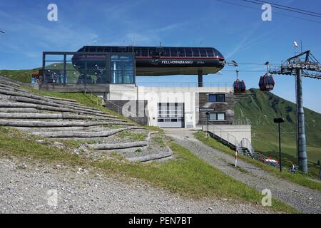 Tagesausflug auf Fellhorn Berg in den Alpen Stockfoto