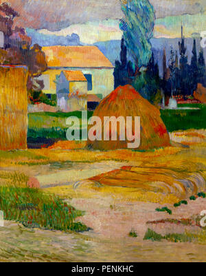 Landschaft in der Nähe von Arles, Paul Gauguin, 1888, Indianapolis Museum of Art, Indianapolis, Indiana, USA, Nordamerika Stockfoto