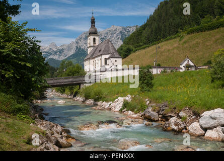 Kirche, Ramsau, in Oberbayern, Berchtesgaden, Deutschland Stockfoto