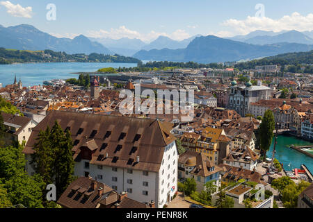 Blick über Luzern, Schweiz. Stockfoto