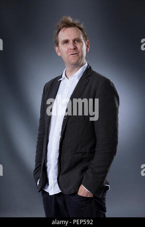 Edinburgh, Großbritannien. 16 August, 2018. Nick Harkaway, die britische Schriftstellerin und Kommentator. Dargestellt an der Edinburgh International Book Festival. Edinburgh, Schottland. Bild von Gary Doak/Alamy leben Nachrichten Stockfoto