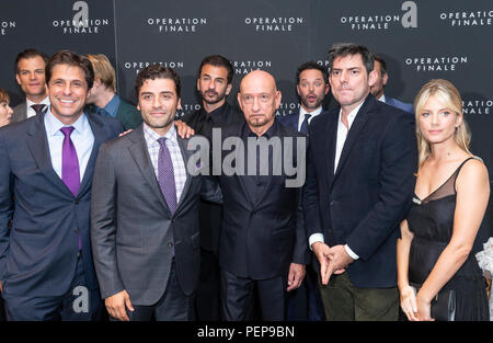 New York, USA - 16. August 2018: Jonathan Glickman, Oscar Isaac, Sir Ben Kingsley, Chris Weitz, Melanie Laurent besuchen Betrieb Finale Premiere auf Walter Reade Theater im Lincoln Center Credit: Lev radin/Alamy leben Nachrichten Stockfoto