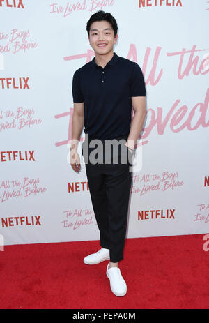 Culver City, CA, USA. August 2018. 16. August 2018 – Culver City, Kalifornien – Alex Shibutani. Netflix's "To All the Boys I've Loved Before" Los Angeles Screening fand in Arclight Culver City statt. Foto: Birdie Thompson/Admedia Stockfoto