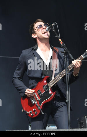 Chelmsford, Großbritannien. 17. Aug 2018. Miles Kane in RiZE Festival 2018 im Hylands Park, Chelmsford am 17. August 2018, UK. Bild Capital/Alamy leben Nachrichten Stockfoto