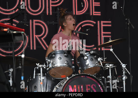 Chelmsford, Großbritannien. 17. Aug 2018. Miles Kane in RiZE Festival 2018 im Hylands Park, Chelmsford am 17. August 2018, UK. Bild Capital/Alamy leben Nachrichten Stockfoto