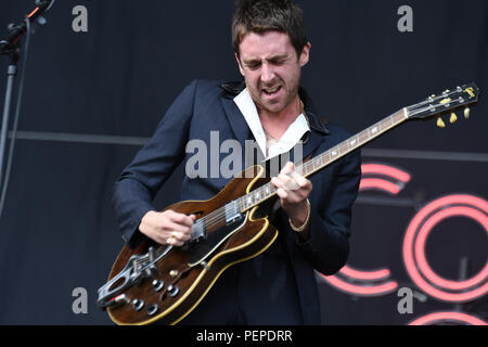 Chelmsford, Großbritannien. 17. Aug 2018. Miles Kane in RiZE Festival 2018 im Hylands Park, Chelmsford am 17. August 2018, UK. Bild Capital/Alamy leben Nachrichten Stockfoto