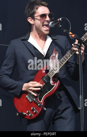Chelmsford, Großbritannien. 17. Aug 2018. Miles Kane in RiZE Festival 2018 im Hylands Park, Chelmsford am 17. August 2018, UK. Bild Capital/Alamy leben Nachrichten Stockfoto