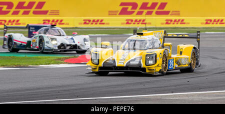 Silverstone, Großbritannien. 17 Aug, 2018. FIA World Endurance Championship; Die Dallara P217 Gibson LMP2-Rennwagen aus Racing Team Niederlande (NLD) im Freien Training 1 von Frits van Eerd (NLD) Giedo VAN DER GARDE (NLD) und Nyck de Vries (NLD) während der 3. Runde der FIA World Endurance Championship in Silverstone Credit: Aktion plus Sport/Alamy leben Nachrichten Stockfoto