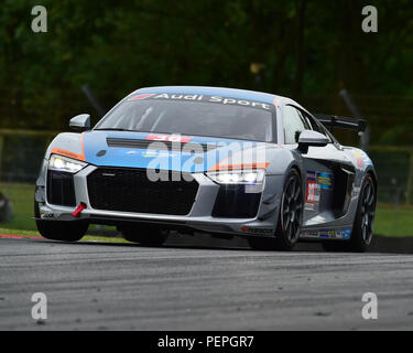 Max Zschuppe, Audi R8 LMS GT4, Audi Sport Seyffarth R8 LMS Cup, DTM-Rennen treffen, Deutsche Tourenwagen Masters, Grand Prix Circuit, Brands Hatch, Kent Stockfoto