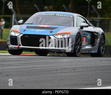 Max Zschuppe, Audi R8 LMS GT4, Audi Sport Seyffarth R8 LMS Cup, DTM-Rennen treffen, Deutsche Tourenwagen Masters, Grand Prix Circuit, Brands Hatch, Kent Stockfoto