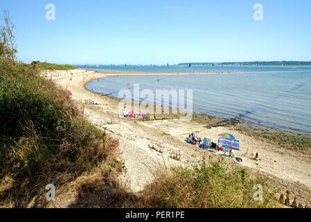 Lepe Strand auf der Isle of Wight Hampshire England UK suchen Stockfoto