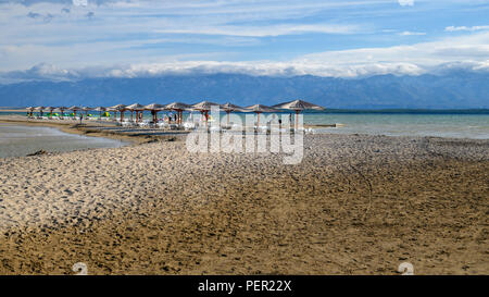 Berühmte Queens Strand in Nin in der Nähe von Zadar, Kroatien Stockfoto