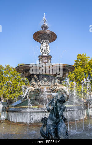 Brunnen der Kontinente (Fuente de Los Continentes) bei General San Martin Park - Mendoza, Argentinien Stockfoto