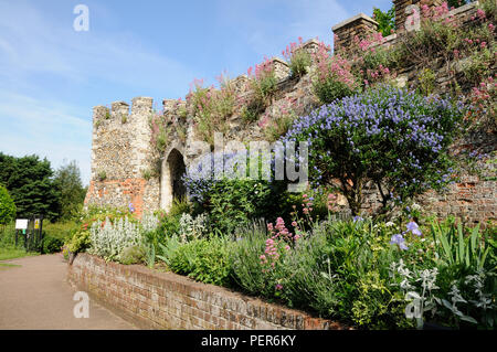 Hertford Castle, Hertford, Hertfordshire. Das Schloss steht im Herzen der Stadt und war einst die Heimat der Sächsischen Könige Stockfoto