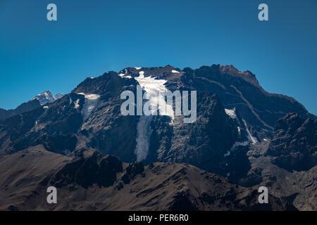 Cerro Tolosa Berge in der Cordillera de Los Andes - Provinz Mendoza, Argentinien Stockfoto