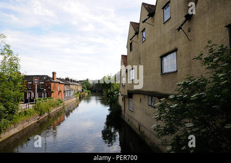 Die Rückseite der Lombard Haus, Hertford, Hertfordshire, war einst die Heimat von Sir Henry Chauncy, Autor der historischen Antiquitäten von Hertfordshire Stockfoto