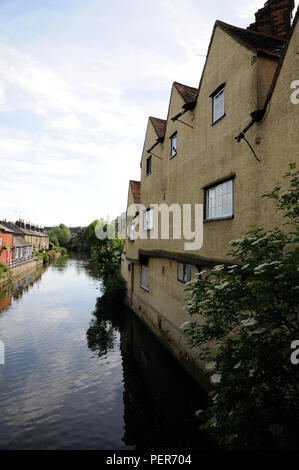 Die Rückseite der Lombard Haus, Hertford, Hertfordshire, war einst die Heimat von Sir Henry Chauncy, Autor der historischen Antiquitäten von Hertfordshire Stockfoto