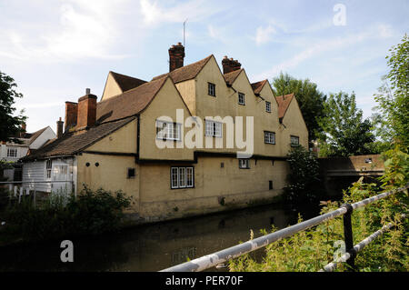 Die Rückseite der Lombard Haus, Hertford, Hertfordshire, war einst die Heimat von Sir Henry Chauncy, Autor der historischen Antiquitäten von Hertfordshire Stockfoto