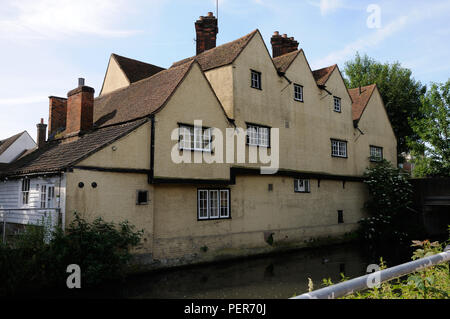 Die Rückseite der Lombard Haus, Hertford, Hertfordshire, war einst die Heimat von Sir Henry Chauncy, Autor der historischen Antiquitäten von Hertfordshire Stockfoto