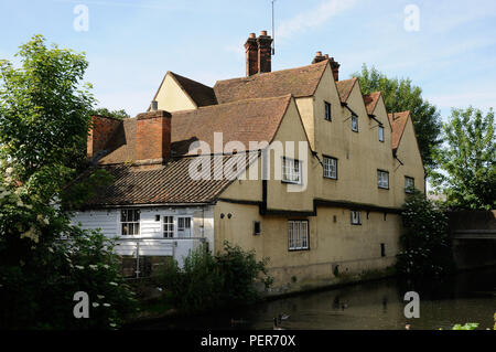 Die Rückseite der Lombard Haus, Hertford, Hertfordshire, war einst die Heimat von Sir Henry Chauncy, Autor der historischen Antiquitäten von Hertfordshire Stockfoto