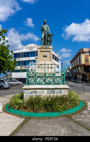 Lord Nelson Statue, National Heroes Square, Bridgetown, Barbados, Stockfoto