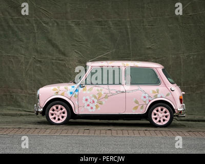 2000 Rover Mini Blume gemalt. Stockfoto