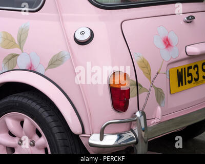 2000 Rover Mini Blume gemalt. Stockfoto