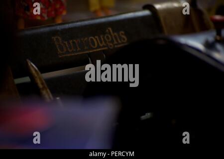 Nach oben Alte Schreibmaschine Stockfoto