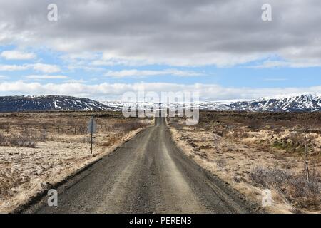 Der County Road in Island Stockfoto