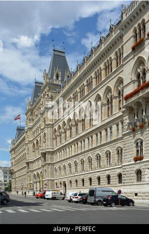 Rathaus der österreichischen Hauptstadt Wien gebaut von 1872 bis 1883 - Österreich. Stockfoto