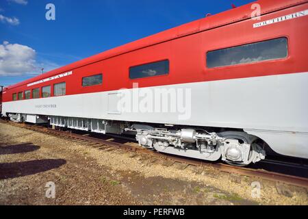 Mendota, Illinois, USA. Southern Pacific Railroad Speisewagen wurde 1949 im Pullman arbeitet in Chicago und jetzt auf Anzeige erhalten. Stockfoto