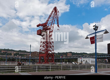 Blick auf das maritime Museum in Bilbao, Spanien. Stockfoto