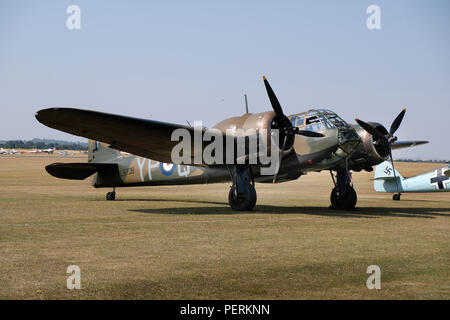 Britische Bristol Blenheim Mk 1. frühen zweiten Weltkrieg leichter Bomber und Nacht Kämpfer. Stockfoto