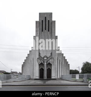 Cork, Irland - 15 September, 2016: Die 1930er Jahre modernistischen konkreten Kirche Christi des Königs in den südlichen Vororten von Cork. Stockfoto