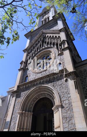 Sao Paulo, Brasilien. Nossa Senhora da Consolacao - Kirche im neuromanischen Stil in der Innenstadt. Stockfoto