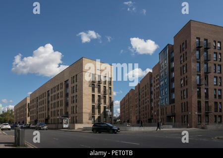 2018 sah den Abschluss der letzten Phase der öffentlichen Wohnungsbau Erneuerung in Anderston, Glasgow mit neuen Build Gehäuse von 206 Wohnungen für 25 Millionen £ Stockfoto