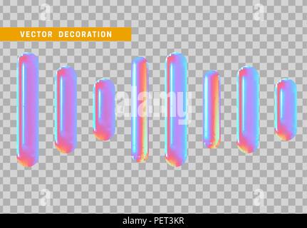 3D-Form isoliert Kapsel auf transparenten Hintergrund. Stock Vektor