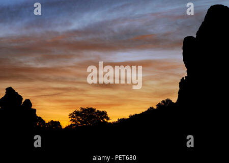 Am frühen Morgen Licht im Arches National Park, Utah Stockfoto