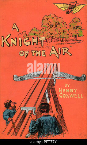HENRY COXWELL (1819-1900) Englisch Luftschiffer, deren Name immer mit James Glaisher verbunden. Die Abdeckung seines 1895 Buch ein Ritter der Luft. Stockfoto