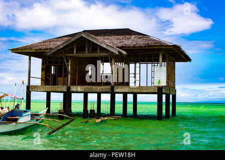 Philippinen, Insel Negros - Feb 05, 2018: Manjuyod weiße Sandbank Stockfoto