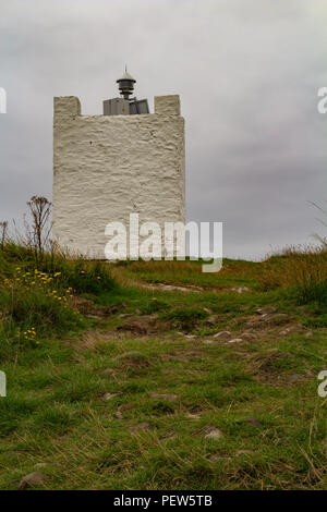 Leuchtturm auf der Insel Whithorn Stockfoto