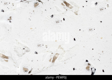 Chocolate Chip Cookie Dough ice cream Hintergrund betrachtet von oben. Stockfoto