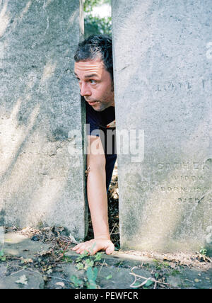 Portrait des Musikers Baxter Dury (Sohn von Ian Dury) in Hampstead, London Am 15. Juli 2005 fotografiert. Stockfoto