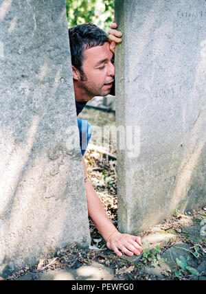 Portrait des Musikers Baxter Dury (Sohn von Ian Dury) in Hampstead, London Am 15. Juli 2005 fotografiert. Stockfoto