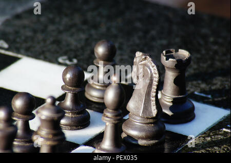 Schachfiguren in der Kalemegdan Park Stockfoto