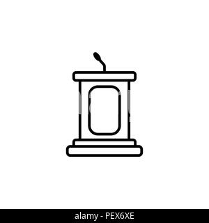 Tribüne Symbol. Vector Illustration schwarz auf weißem Hintergrund Stock Vektor