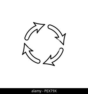 Vektor Symbol Leitung schwarz auf weißem Hintergrund zu aktualisieren Stock Vektor