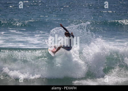 Kanoa Igarashi konkurrieren in der US Open des Surfens 2018 Stockfoto