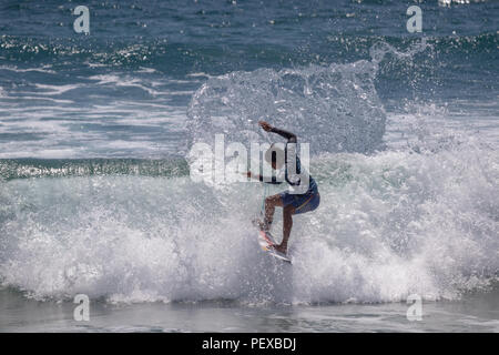 Kanoa Igarashi konkurrieren in der US Open des Surfens 2018 Stockfoto